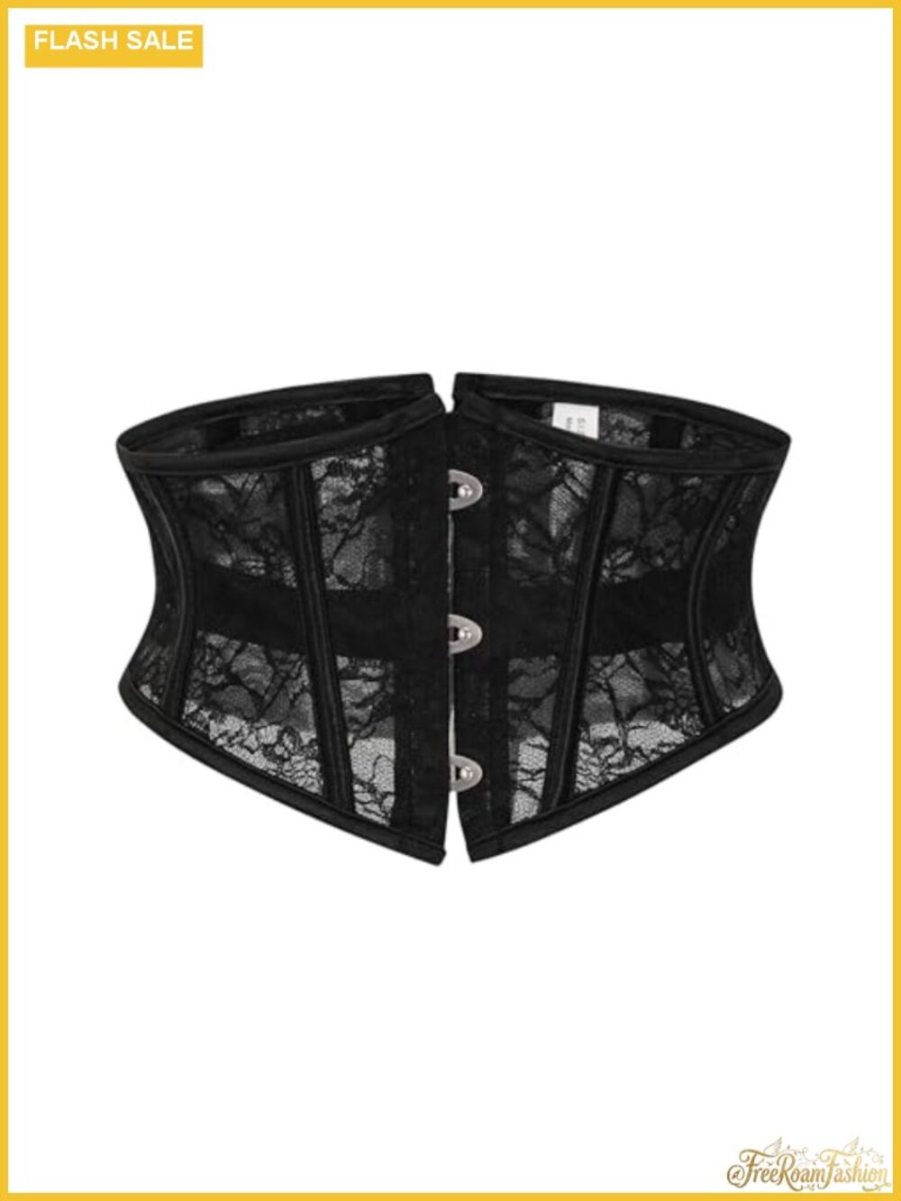 Vintage Floral Lace Up Underbust Corset Waist Cincher Shaper